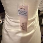 Oh Polly  Mini Dress Satin Off White Photo 5