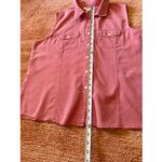 Talbots Pink Denim Style Sleeveless Button Front Shirt Size XL Photo 5