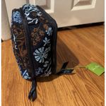 Vera Bradley Large Iconic Blush & Brush Makeup Case- Java Floral New Blue Tonal Photo 3