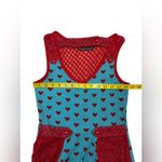 Voodoo Vixen Heart Patterned Dress with Red Accents Size Small. E73 Blue Photo 15