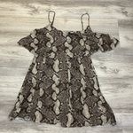 H&M Snakeskin Spaghetti Strap Above the Knee Dress with a Top Overlay Size Large Photo 4