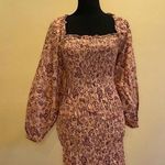 Free People  Apricot Combo Floral Smock It To Me Mini Dress Size M NWOT Photo 9