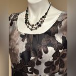 Dress Barn Collection Black,Brown,Gray Sleeveless Dress Boat Neck & pleat… Photo 1