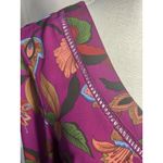 W5 ANTHROPOLOGIE Women's Floral Flowy Casual Sheer Top Blouse Large Photo 3