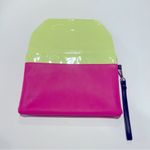 No Boundaries  Stylish Pink and Green Envelope Clutch Photo 3