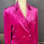 Women’s Pink Double Breasted Velvet 2 Piece Pant Suit Peak Lapel Size M NEW Size M Photo 2
