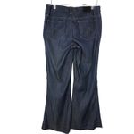 Level 99 Anthropologie Wide Leg Jeans Women 28 Dark Wash Lyocell Blend Y2K Blue Photo 1