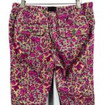 Gramicci Womens Climbing Pant Purple Green Floral Pattern Integrated Belt Size 4 Photo 3