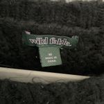 Wild Fable Black Fuzzy Knit Sweater Long Sleeve Crew Neck Size Medium Photo 2