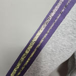 Adidas  gray gradient lavender three stripe quarter-zip crop sweatshirt size large Photo 3