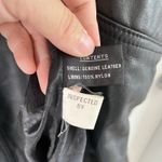 VTG 80s John Weitz Petite Black Leather Coat Goth Y2K Punk Size L Photo 5