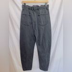 ZARA  Black Wash Denim High Waisted Paperbag Mom Jean size US 2 Photo 4