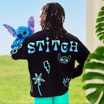 Disney Parks Stitch 626 Celebration Crew Sweatshirt Black Blue | Medium | NWT Photo 3