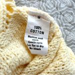 Vintage Nisha Knits Yellow Sleeveless Sweater Vest Cotton Pointelle Knit S/M Photo 7