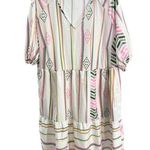 Bloomchic  balloon short sleeve native colorful white plus pink green tiered Photo 0