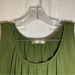 Heart & Hips  Green Cold Shoulder Bell Sleeve Ruffle Hem Blouse M Photo 2