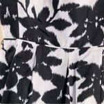 White House | Black Market WHBM Black/White Floral Cotton/Silk DRESS 6 Photo 7