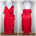Donna Mizani  Kate Ruffle Midi Dress New With Tags Christmas holiday red Photo 1