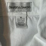 Denim Zip Up‎ Jacket White Size M Photo 3