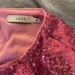 Lush Clothing NWOT Woman's Lush Sequin Short Sleeve Crop Top In Fuchsia Photo 8