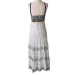 Sharagano  Classic White Cotton Sequined Maxi Skirt Photo 10