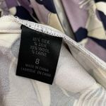 T21 Silk Wool Purple Cream Floral Black Pleated A Line Skirt Women’s Size 8 Photo 5