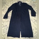 Anthropologie  Harlyn Pinstripe Longline Blazer Jacket Photo 2