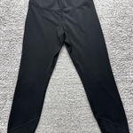 Nike Dri Fit Leggings Stretchy Pull On Fitted Black Medium Cropped Women's Photo 0