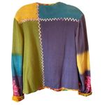 Vintage Sandy Starkman Floral Embroidered Art To Wear Cardigan Green Photo 8