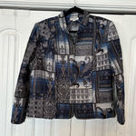 Dress Barn  Gray And‎ Blue Zip Front Jacket Size XL Photo 0