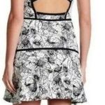 Parker Yonkers Combo Floral Fit & Flare Black/White Sleeveless Mini Dress Photo 1