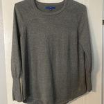 Apt. 9  Sweater Blouse Size L Silver Sparkle Shimmer Gray Holiday Office Lagenlook Photo 0