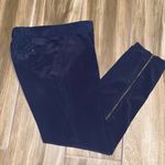 Forenza  Elastic waist zipper hem navy blue zipper flare hem navy sz 10 pants Photo 8