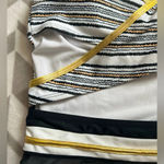 Target White, Black, and Gold Striped Cutout One Piece Swimsuit Size Small Photo 2