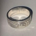Signed Bear Ring Silver Photo 6