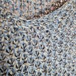 Helmut Lang  100% LINEN KNIT MARLED NAVY TAN HI LOW V NECK TUNIC SWEATER SMALL Photo 13