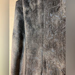 Skirt midi maxi Gray Patterned Brocade Women's Skirt blue grey fringe 12 lined Photo 7