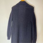 Garnet Hill  XS Navy Blue‎ Open Duster Cardigan Wool Blend CP Photo 1