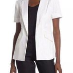 Laundry by Shelli Segal Nordstrom  Size 12 Short Sleeve Linen Blend Blazer Photo 0