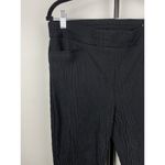 Chico's Chico’s Black Crocodile Texture Pull On Skinny Cropped Ankle Pants Size 12P Photo 1