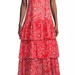 Likely Red Mutlicolor Ruffle Dress Photo 2