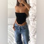 Tiger Mist Amity Lace Up Cut Out Pants and Corset Top Set XS / S Black Shimmer Photo 6