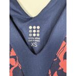 Title Nine Sleeveless Knit Dress Navy Coral Floral Fitted V-Neck Size XS Photo 3