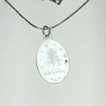 Vintage Silver Tone Religious Catholic Pendant Necklace Photo 5