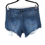 American Bazi  Womens Distressed Denim Shorts Cut Off Stretch 2X Photo 1