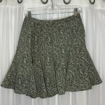 Wishlist  Green Ruffled Skater Mini Skirt Photo 0