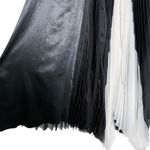 Alexis NWT ‎ Federico Long Pleated Organza Silk Maxi Dress Black White Size XS Photo 8