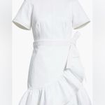 Cinq a Sept ~ Size 4~ White Denim Josi Ruffled Mini Dress ~ $395 Photo 3