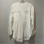 Free People  Talk to Me Lightweight Gauzy Button Down in Ivory Size Small Photo 9