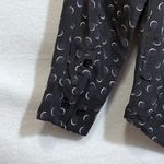 Equipment  Femme Black Moon Pattern Long Sleeve Button Up Blouse Top Women's M Photo 6
